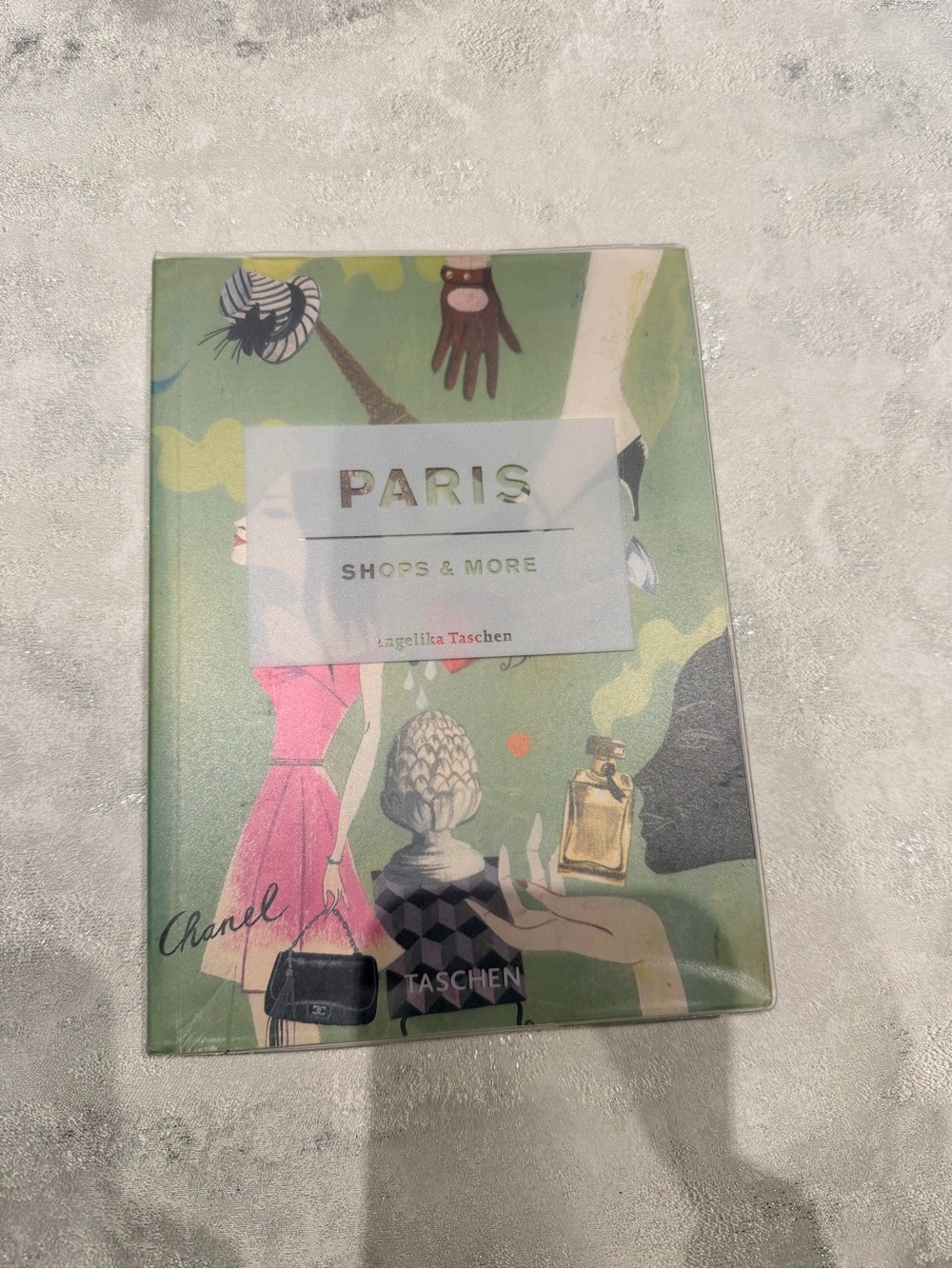 Taschen Paris Shops & More Hardcover Book - Green with Pink Accents